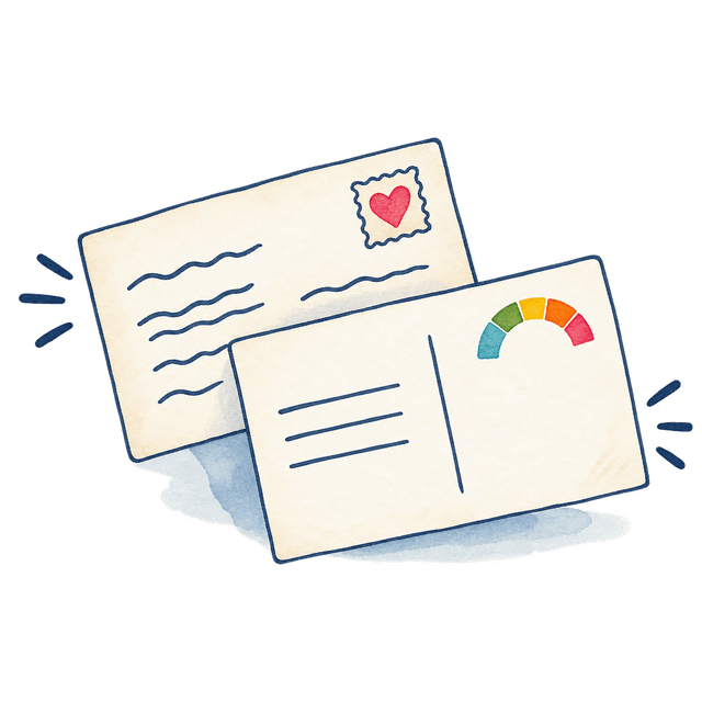 Watercolor mail illustration